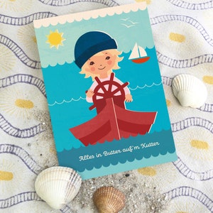 Postkarte Alles in Butter // Recyclingpapier Ökofarbe