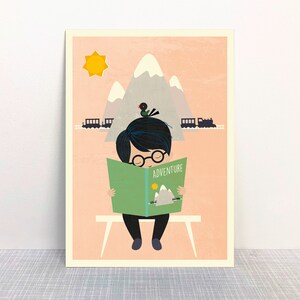 Postkarte Fernweh // Recyclingpapier Ökofarbe