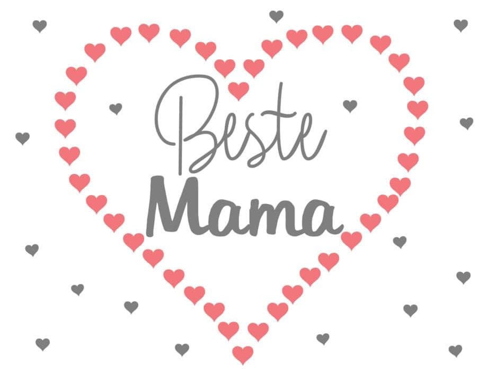 Plotterdatei Beste Mama Herz SVG PDF Etsy.de