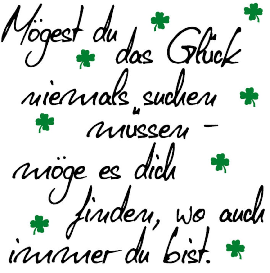 Plotterdatei Mögest du das Glück... SVG DXF Etsy Schweiz