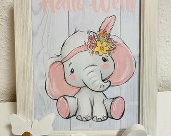 Digi Stamp SET Elephant Girl