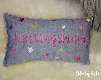 ITH Stickdatei "Lieblingshund " 30x18 Kissen