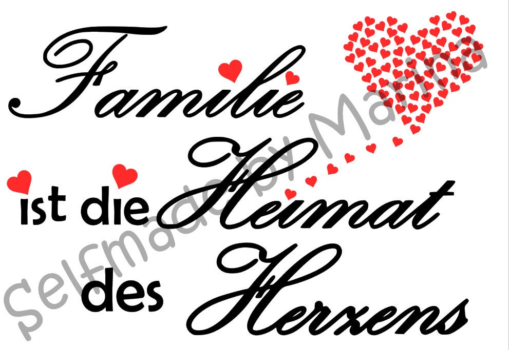 Plotterdatei Familie ist die Heimat des Herzens Etsy