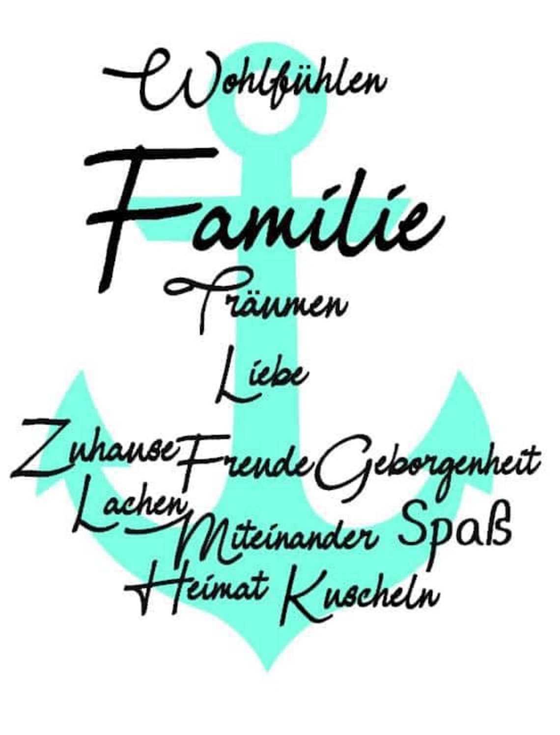Plotterdatei Familie Anker SVG DXF Etsy