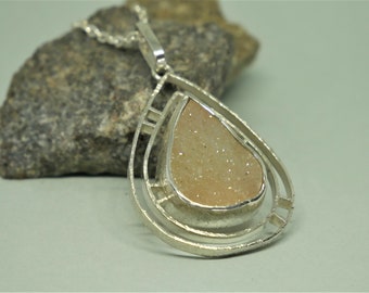 Pendentif en 925/- argent avec agate