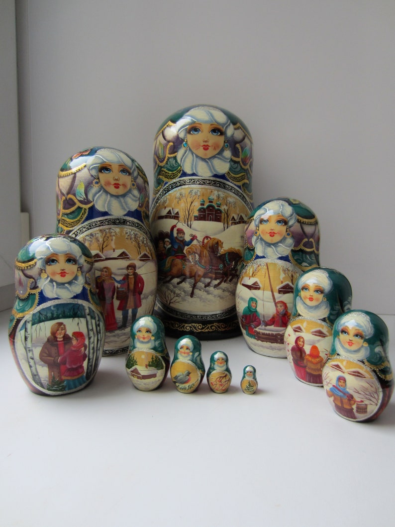 10 piece russian nesting dolls