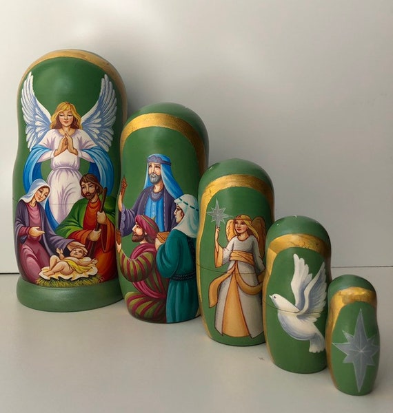 nesting dolls nativity scene