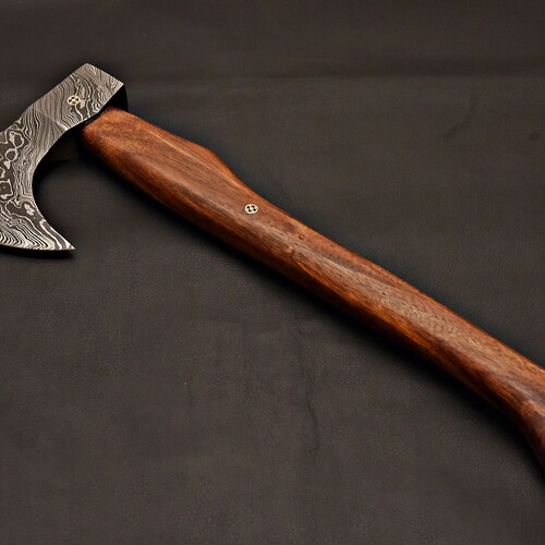 Premium Handmade Damascus Steel Tomahawk with Rosewood Handle main image 1