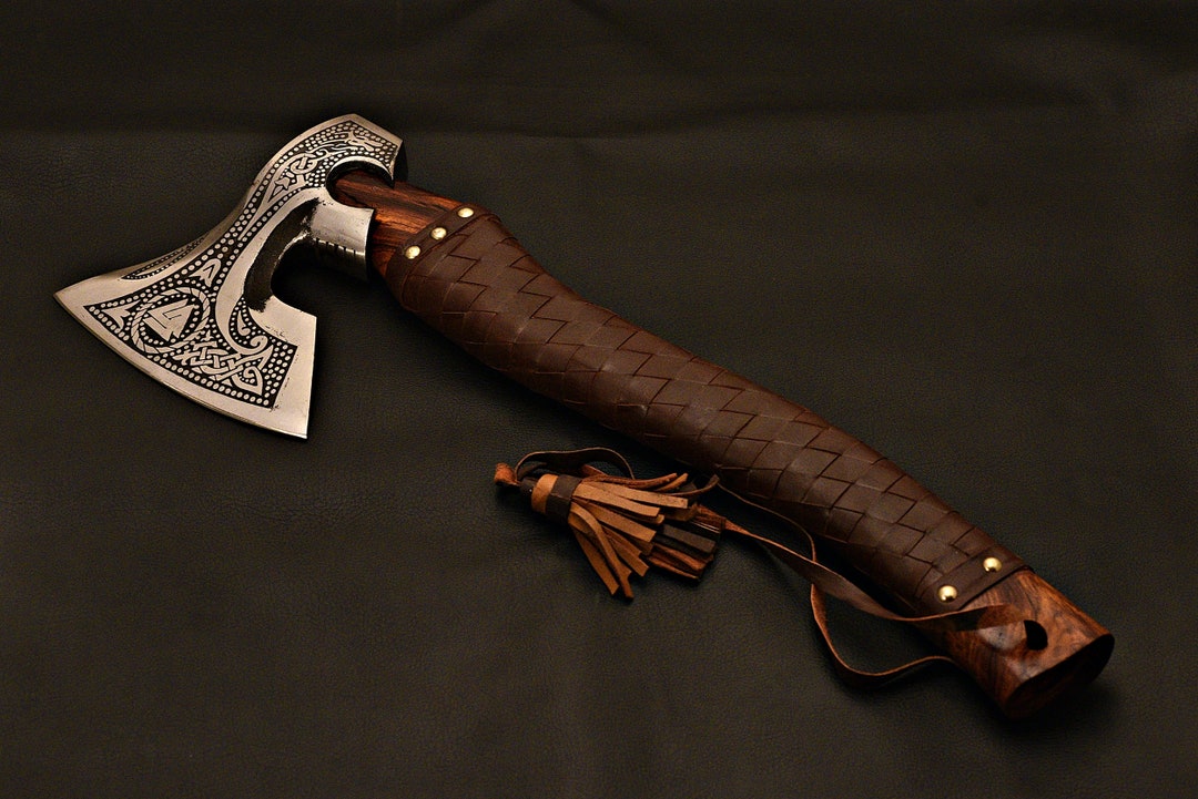 Premium 1095 Steel Custom Tomahawk with Rosewood Handle