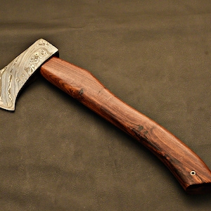 Handmade Damascus steel Tomahawk / Hatchet / Camping HT / Axe With Rose Wood