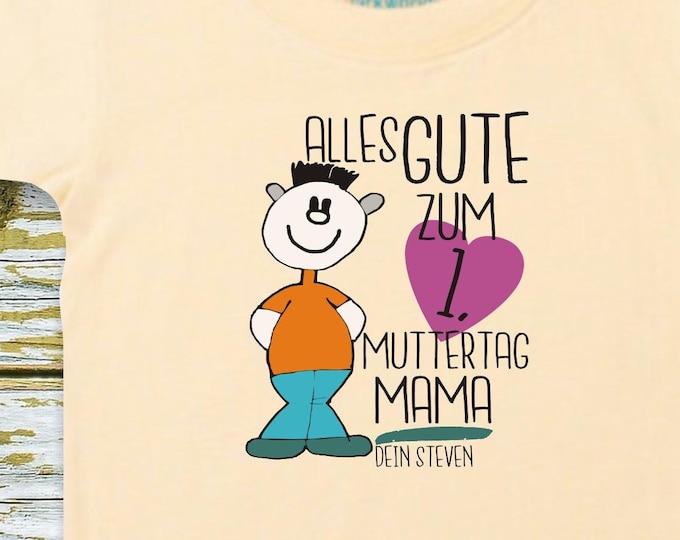 Baby/kids shirt with name "Happy 1st Mother's Day Mom" T-shirt desired text text family