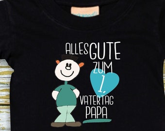 T-shirt bébé/enfant "Happy 1st Papa's Day Dad" T-Shirt Frère Soeur Frères et Sœurs Famille