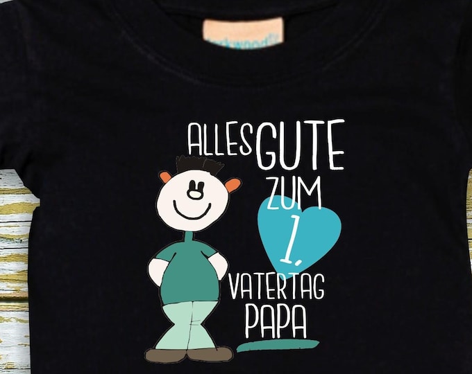 Baby/Kids Shirt "Happy 1st Papa's Day Dad" T-Shirt Brother Sister Siblings Family
