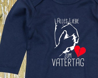 Langarm Body Vatertag "Alles Liebe zum 1. Vatertag" Babybody  Baby Longsleeve Geschenk Geburt