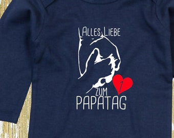 Langarm Body Vatertag "Alles Liebe zum 1. Papatag" Babybody  Baby Longsleeve Geschenk Geburt