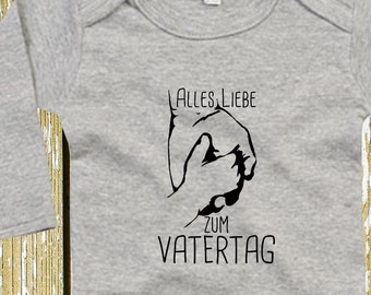 Langarm Body Vatertag "Alles Liebe zum Vatertag" Babybody  Baby Longsleeve Geschenk Geburt