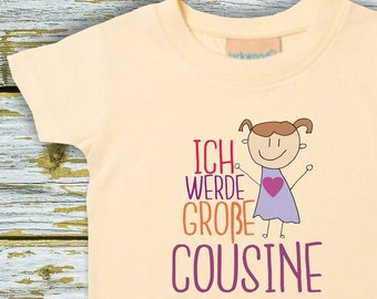 Baby/Children's Shirt "I'm going to be a Big Cousin" T-shirt Brother Sister Siblings Family