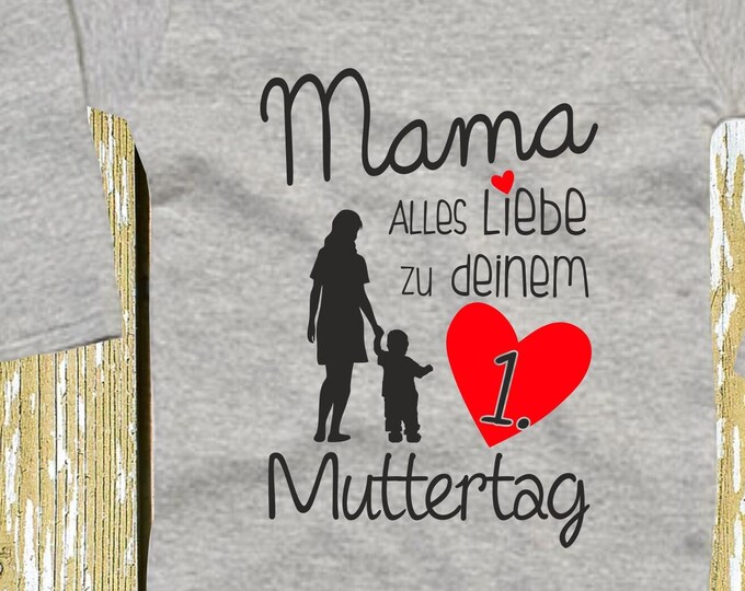 Long-sleeved body Mother's Day "Mama all the best for your 1st Mother's Day" baby body long-sleeved baby gift birth
