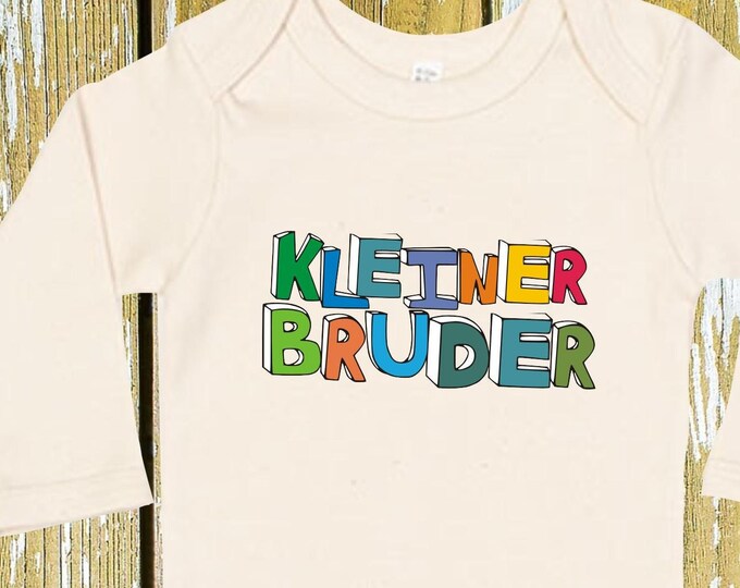 Langarm Body "kleiner Bruder" Babybody  Baby Longsleeve Geschenk Geburt