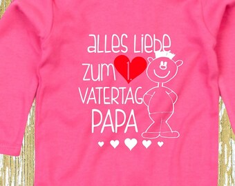 Langarm Body Vatertag "Alles Liebe zum 1. Vatertag Papa" Babybody  Baby Longsleeve Geschenk Geburt