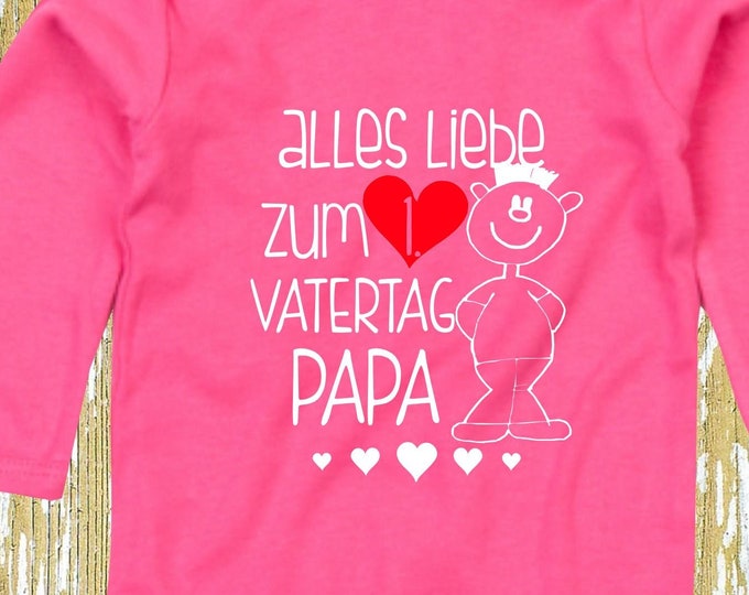 Long-sleeved Body Father's Day "Happy 1st Father's Day Dad" Baby Body Longsleeve Baby Gift Birth