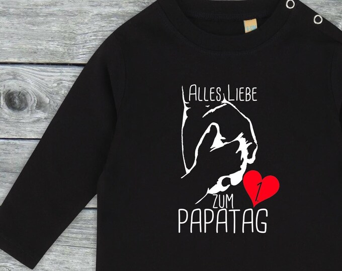Long-sleeved baby/kids shirt "Happy 1st Papa's Day" Text Long T-Shirt Brother Sister Siblings Family Longsleeve