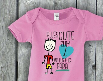 Baby Body "Alles Gute zum 1. Vatertag Papa" Strampler Babybody