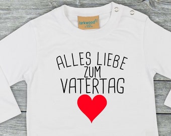 Langarm Baby/Kinder Shirt "Alles Liebe zum Vatertag" Long T-Shirt Bruder Schwester Geschwister Familie Longsleeve