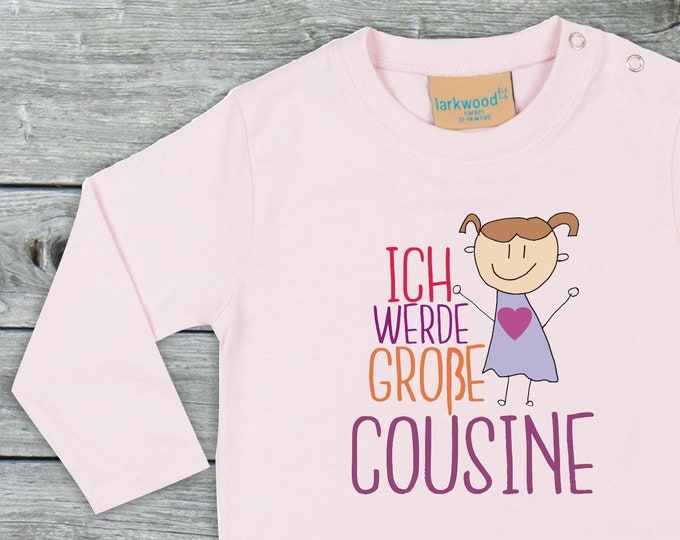 Long Sleeve Baby/Kids Shirt "I'm going to be a Big Cousin" Long T-Shirt Brother Sister Siblings Family Longsleeve