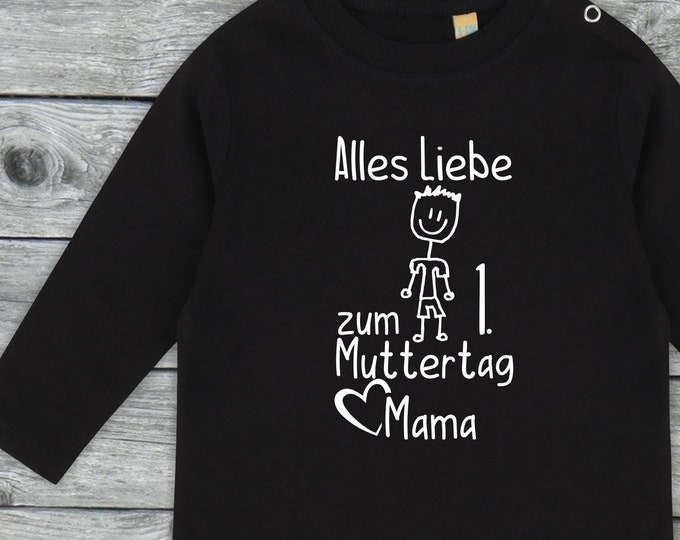 Long-sleeved baby/kids shirt "Happy 1st Mother's Day Mom" Long T-Shirt Family Longsleeve