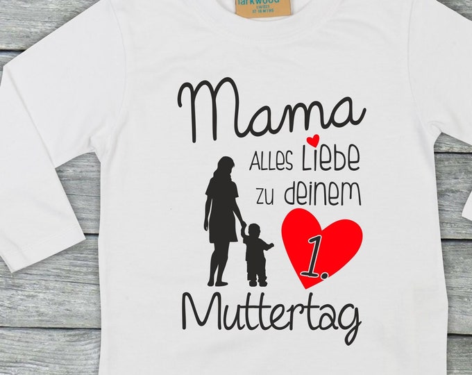 Long-sleeved baby/kids shirt "Mama all the best for your 1st Mother's Day" long t-shirt family longsleeve
