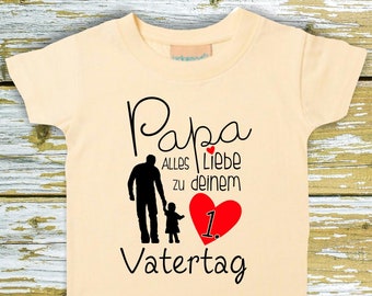 Baby/Kinder Shirt Vatertag "Papa Alles Liebe zu deinem 1. Vatertag" T-Shirt Familie Papa Vater Dad