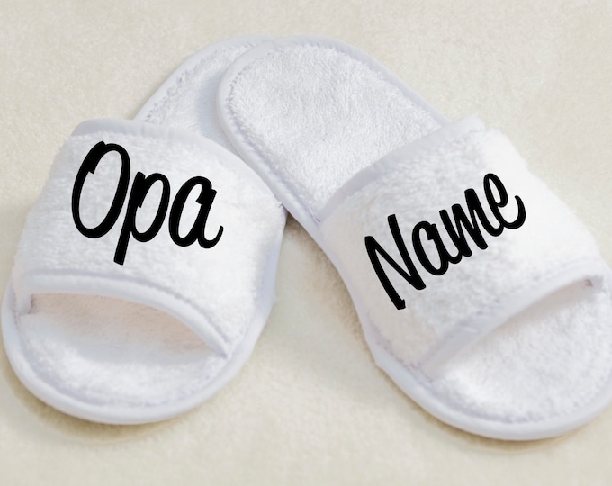 slippers slippers Grandpa with desired name Hotel Wellness Therme Name customizable Slippers Slippers