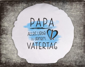 Kissen Vatertag"Papa alles Liebe zu deinem 1. Vatertag " Kissenbezug mit Füllung, Papatag, Dankeschön