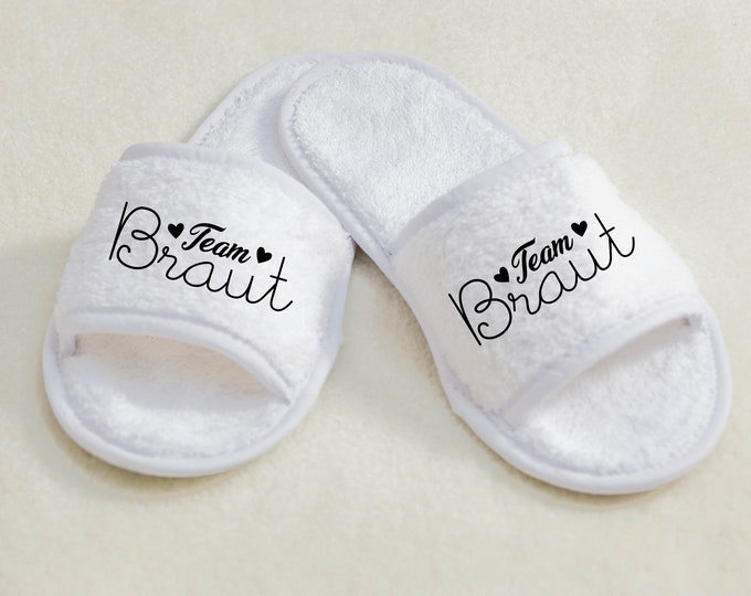 Slippers Slippers Team Bridal Hotel Wellness Spa Bachelor party on request with name customizable Bachelor party