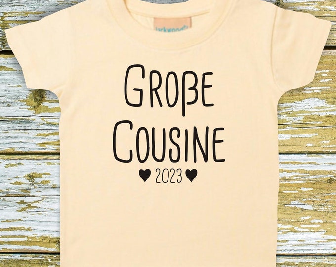 Baby/Children Shirt "Big Cousin Wish Year" Wish Year 2022 2023 2024... T-Shirt Brother Sister Sibling Family