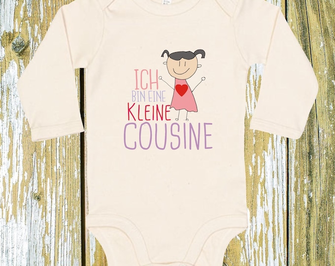 Long sleeve body "I'm a little cousin" baby body baby long sleeve gift birth