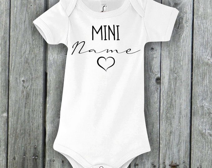 Baby Body MINI Name Last Name Desired Name for Birth Romper Babybody Gift