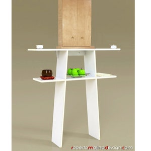 TIAN WHITE- Base cabinet for Butsudan, Base cabinet for the Gohonzon - Base cabinet for butsudan for Buddhist practice, Altar for Gohonzon