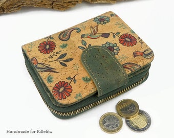 Small, handy cork wallet, women's purse, vegan, gift for girlfriend, birthday gift for girlfriend