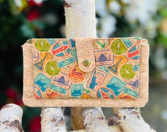 Small wallet for women, cork wallet, small wallet for women, vegan wallet, travel wallet, gift idea for daughter