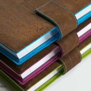 Book calendar 2026, appointment planner, cork notebook, A5 notebook, sustainable gifts, gift idea for men