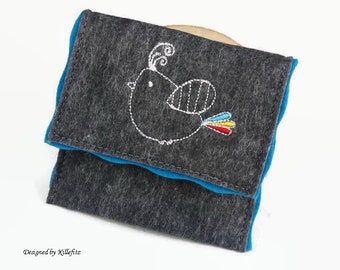 Unique embroidered rosary pouch, coin purse