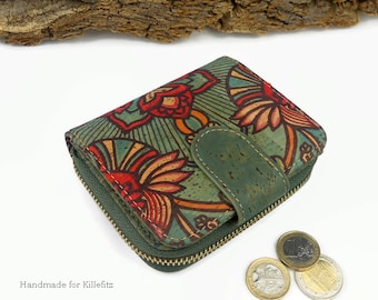 kleine handliche Geldbörse Portemonnaie Damen aus Kork, vegan, Geschenke für Freundin, Muttertagsgeschenk