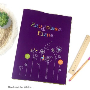 Zeugnismappe personalisiert | Filz | Zeugnismappe Mädchen | Einschulung Patenkind Geschenk | Einschulungsgeschenke | Kommunionsgeschenke