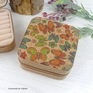 Schmuckkästchen Reise | Reise Schmuckschatulle | Kork | Schmuck Etui | vegan | Ostergeschenke für Mädchen | Geschenkidee Freundin