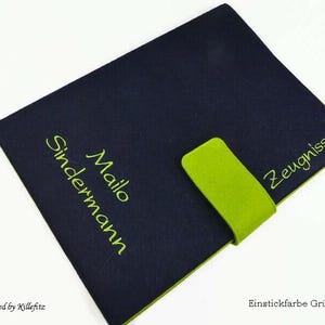 Zeugnismappe personalisiert, Dokumentenmappe A4, Filz, Zeugnismappe Jungs, Geschenke zur Einschulung Mädchen, Einschulungsgeschenke