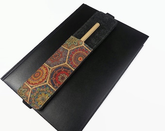 great pen holder, pen case made of cork, many patterns, gift idea girlfriend, birthday present