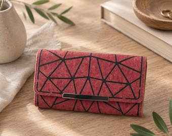 Women's wallet, cork wallet, cork purse, vegan wallet, sustainable, birthday gift for girlfriend, gift idea