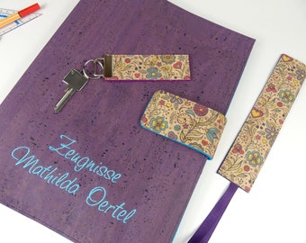 Report card folder, A4 document folder, first day of school for girls, personalized report card folder, gifts for starting school, first day of school for girls